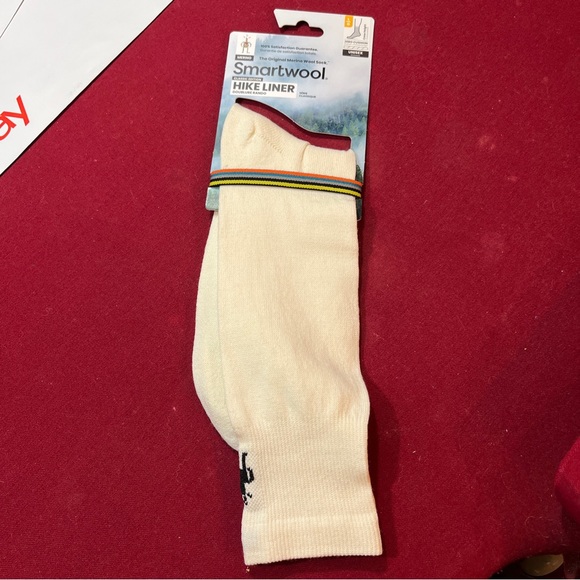 Smartwool Off White Socks Unisex HIKING Merino Wool CREW HEIGHT Unisex Large NEW - Picture 6 of 9